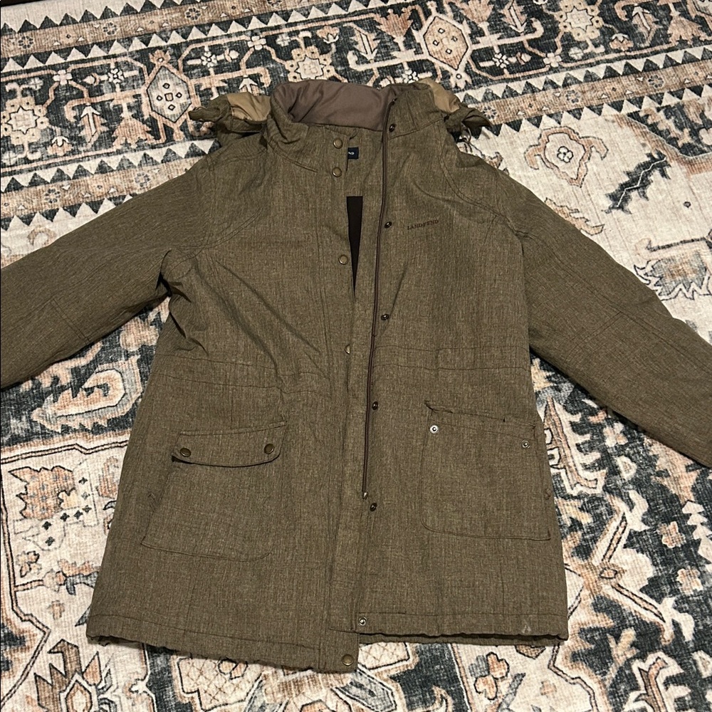 Lands' End Khaki Winter Coat
